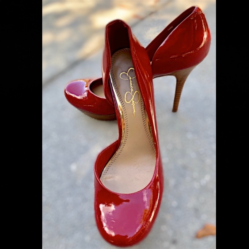 Jessica Simpson red heels